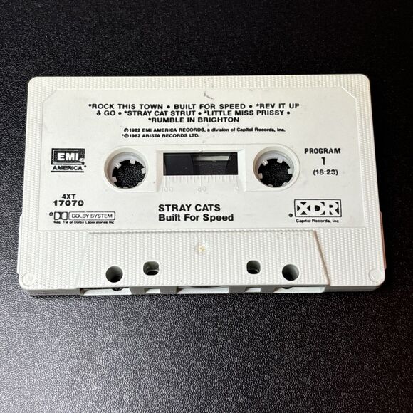 STRAY CATS Built For Speed (1982) Cassette Tape EMI America Preowned - Picture 4 of 6